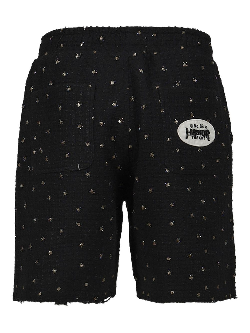 HONOR THE GIFT embellished tweed shorts outlook