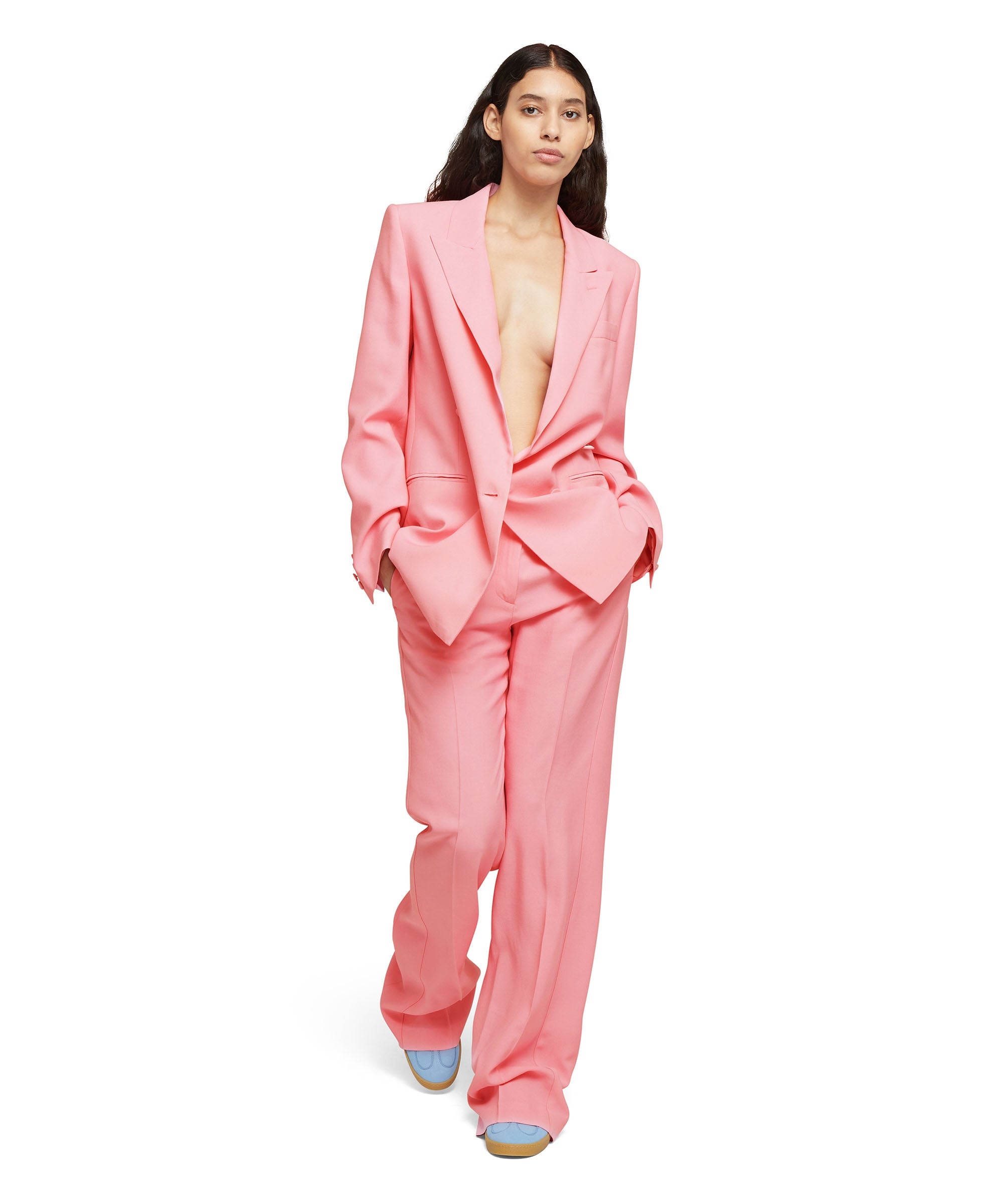 Viscose double-breasted blazer - 4