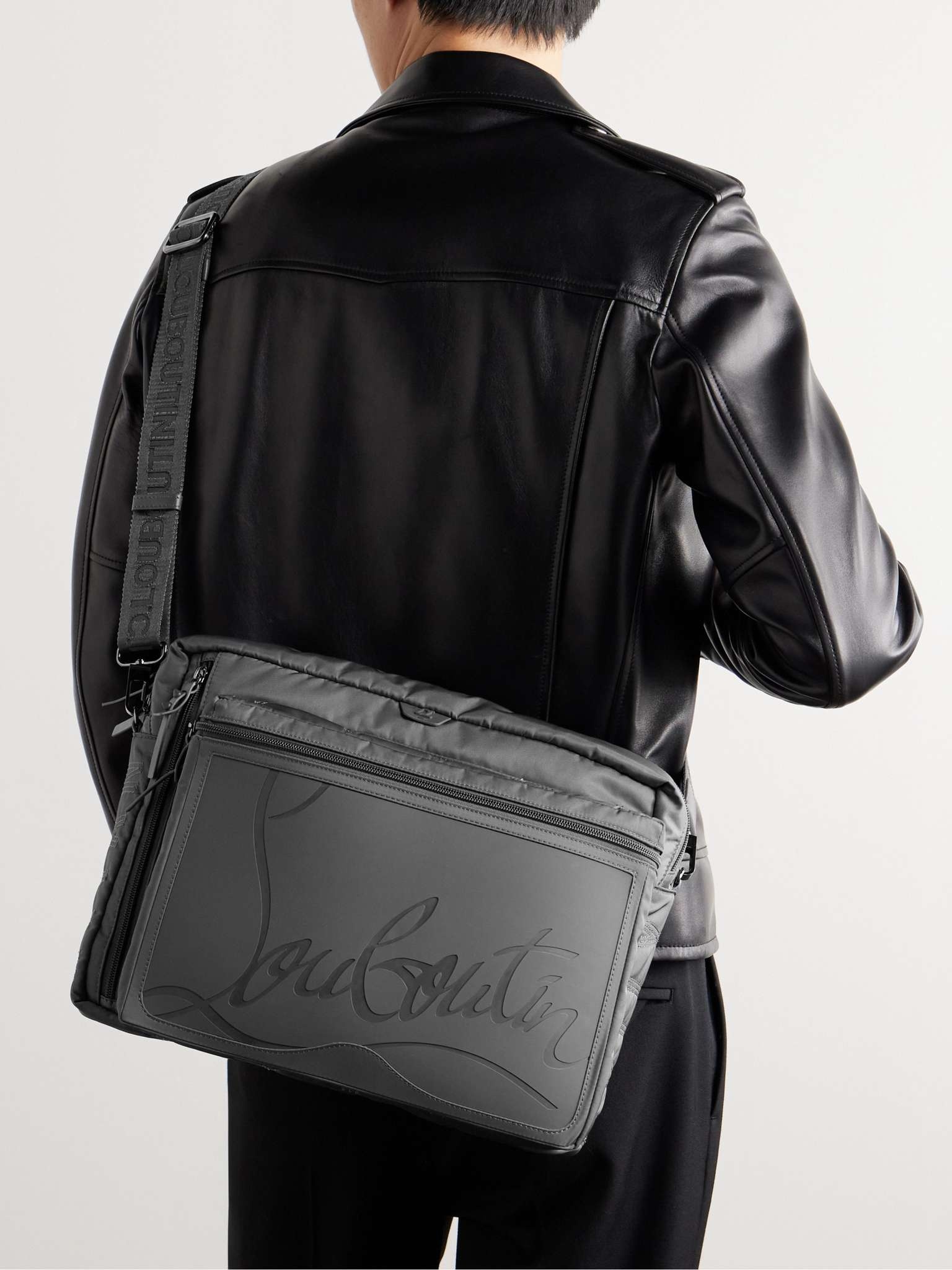Loubideal Logo-Debossed Rubber and Shell Messenger Bag - 2