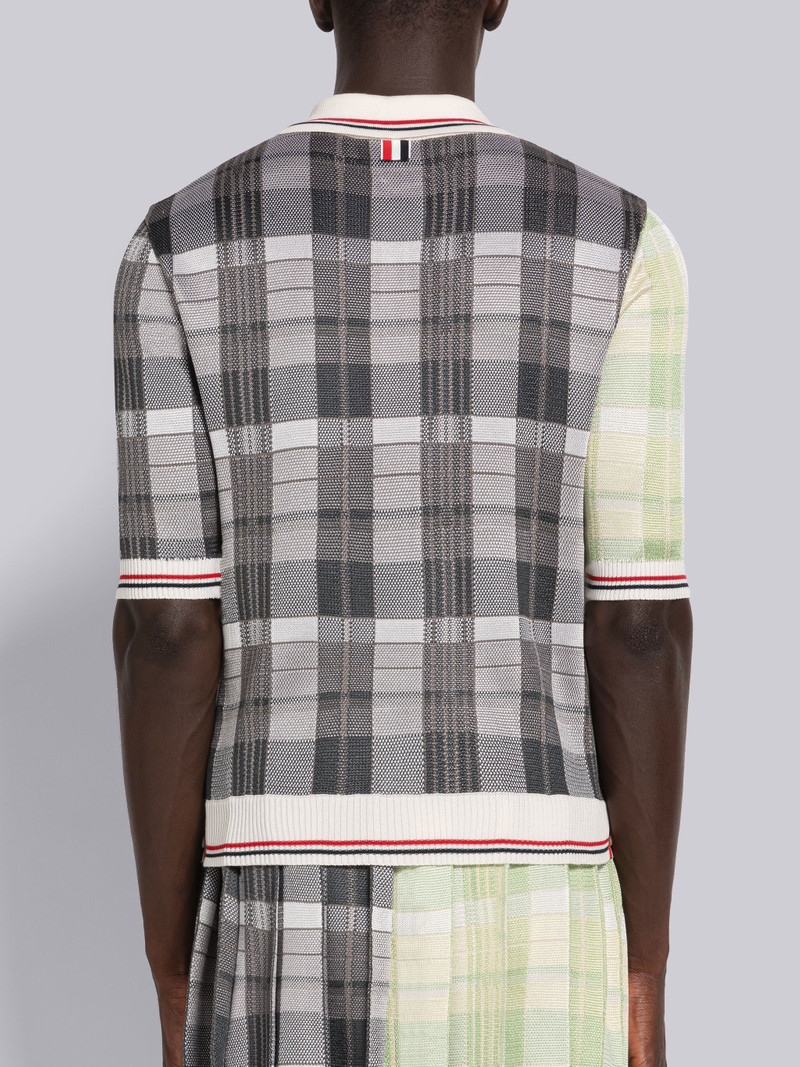 FUN-MIX COTTON SILK MADRAS SHORT SLEEVE POLO 3