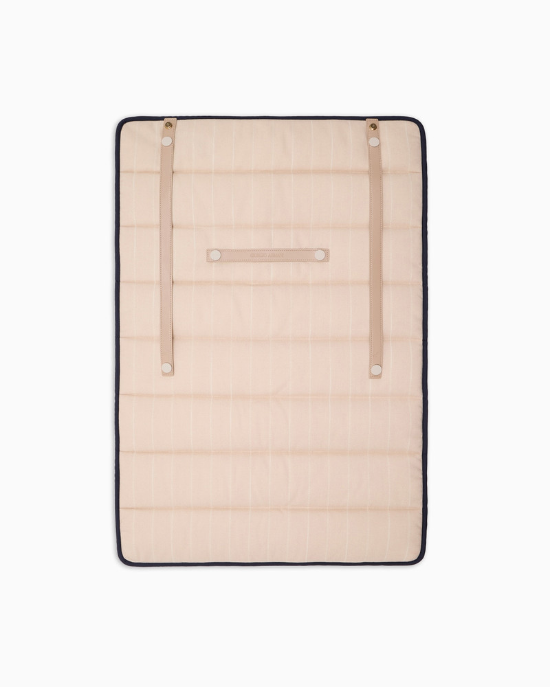 POLDO X GIORGIO ARMANI TRAVEL MAT IN PINSTRIPED VIRGIN WOOL 1