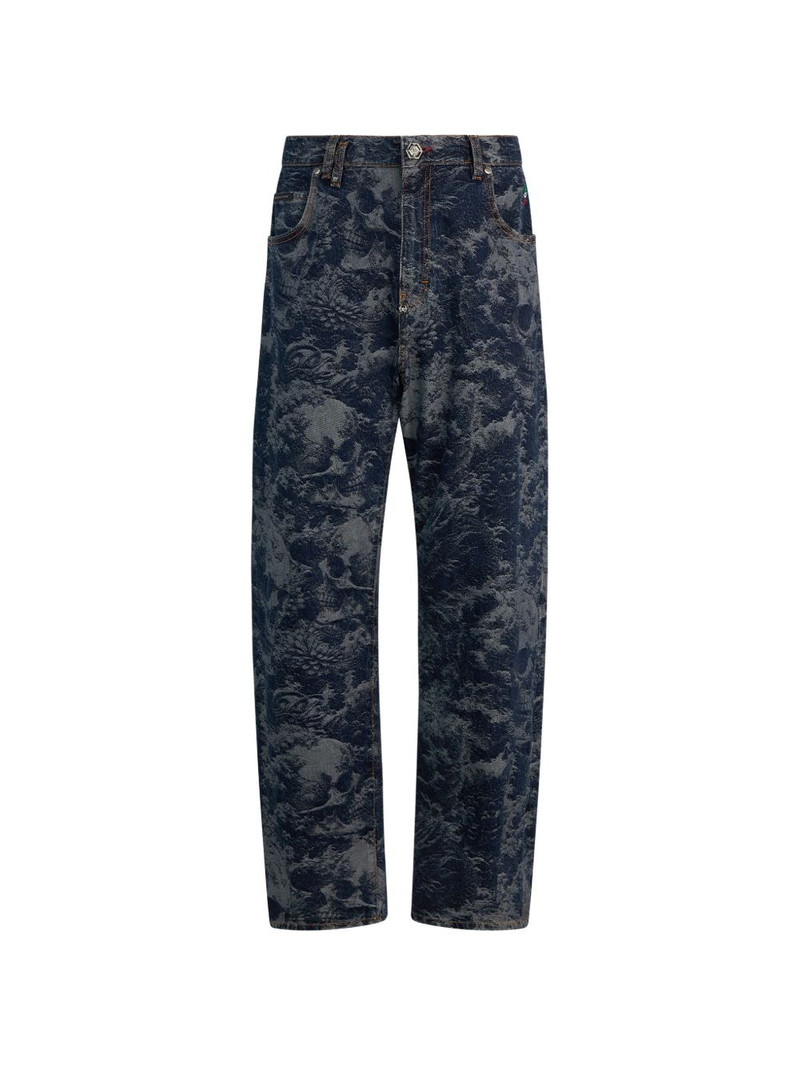 skull-print jeans 1