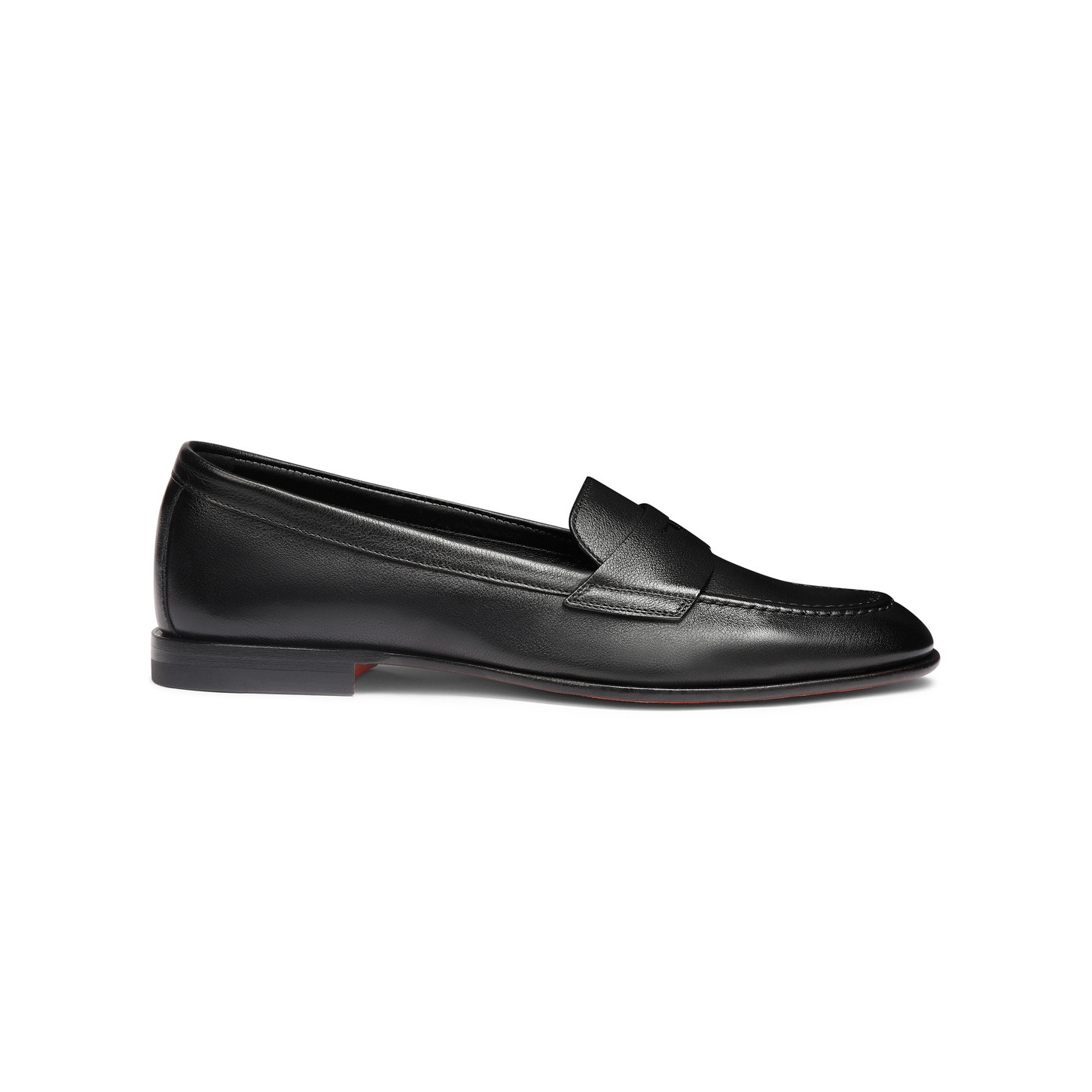 Women’s black leather penny loafer - 1