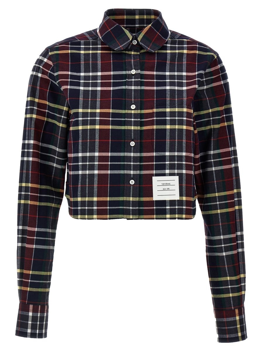 Thom Browne Tartan Cropped Shirt - 1