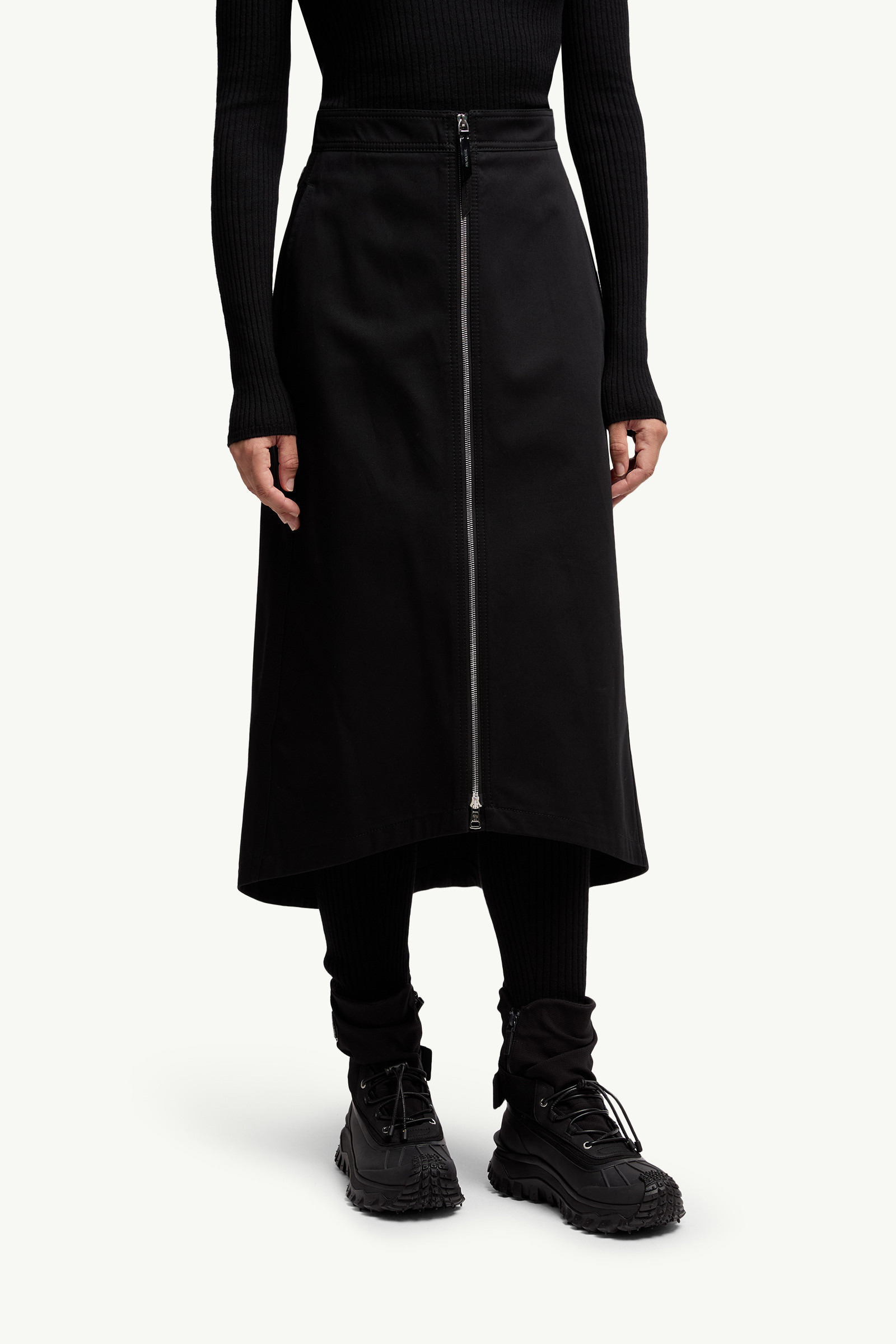 Moncler x EE72 by Edward Enninful Cotton Gabardine Midi Skirt - 3