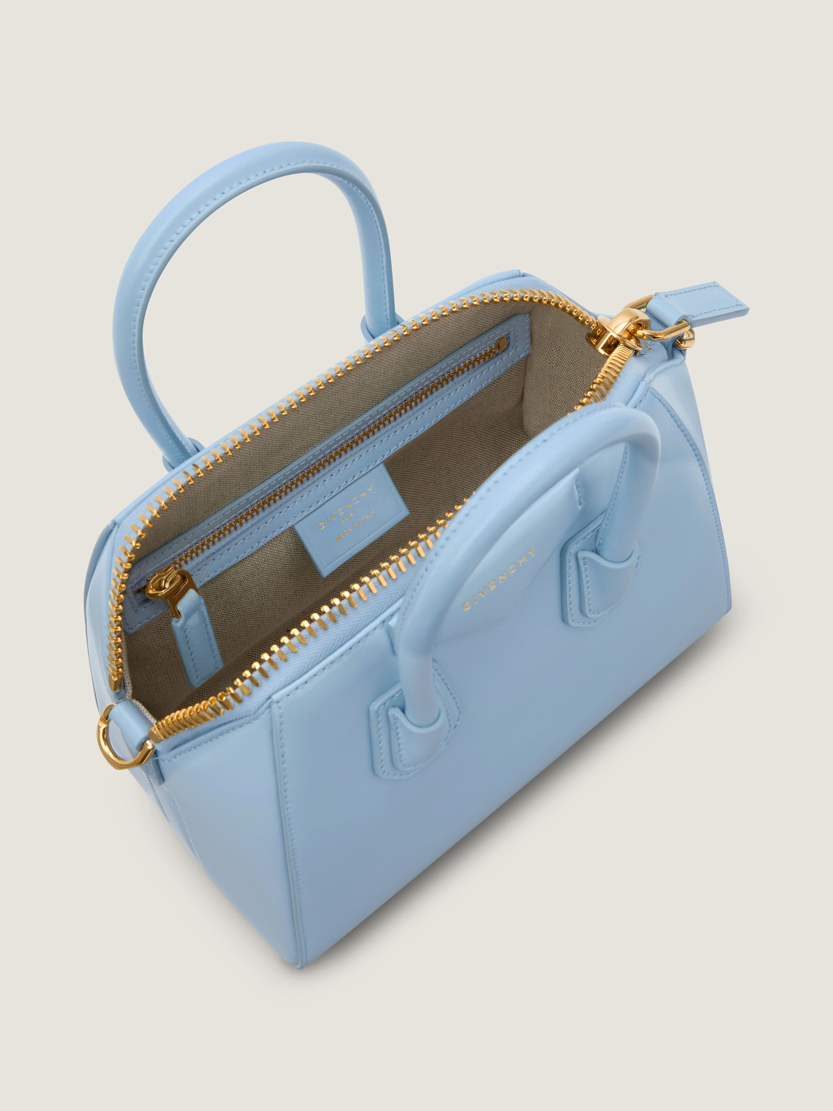 MINI ANTIGONA BAG IN BOX LEATHER - 5