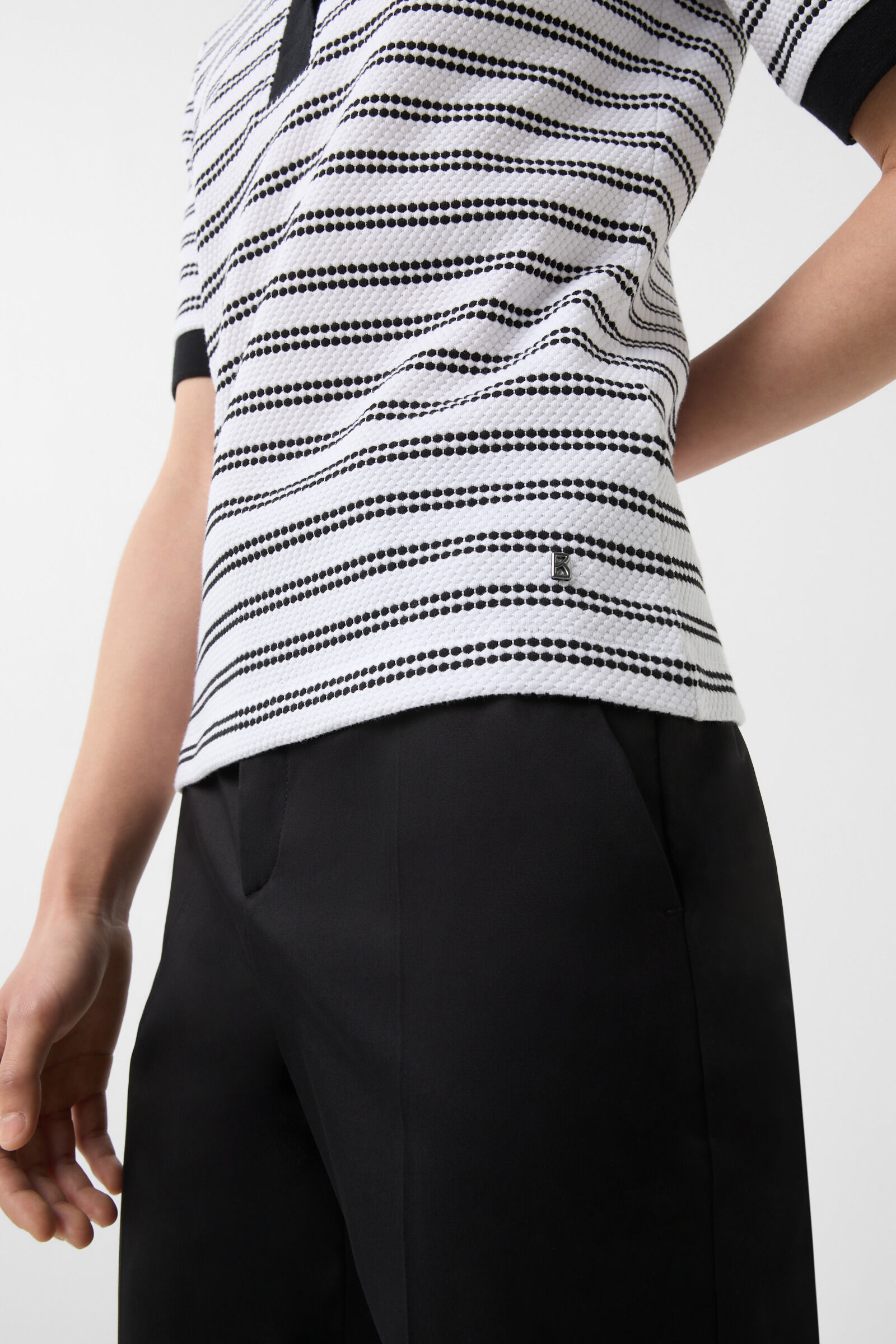 Wendy Polo shirt in Black/White - 5