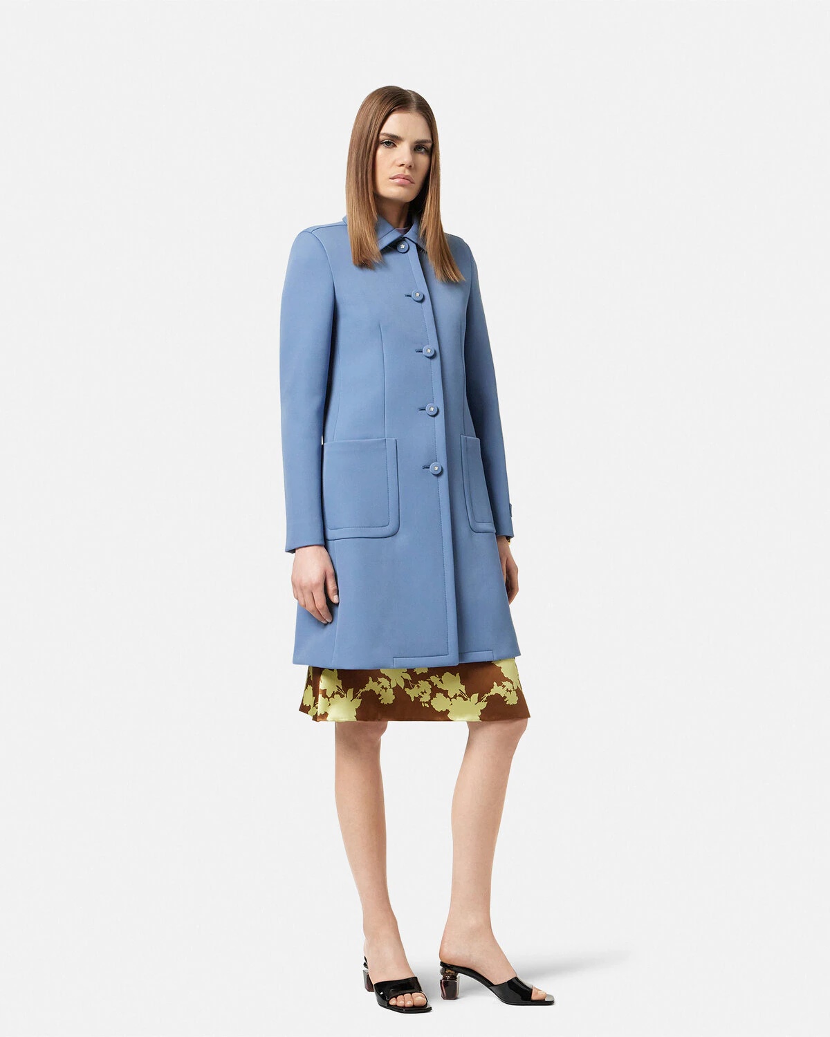 Scuba-Wool A-Line Coat - 4