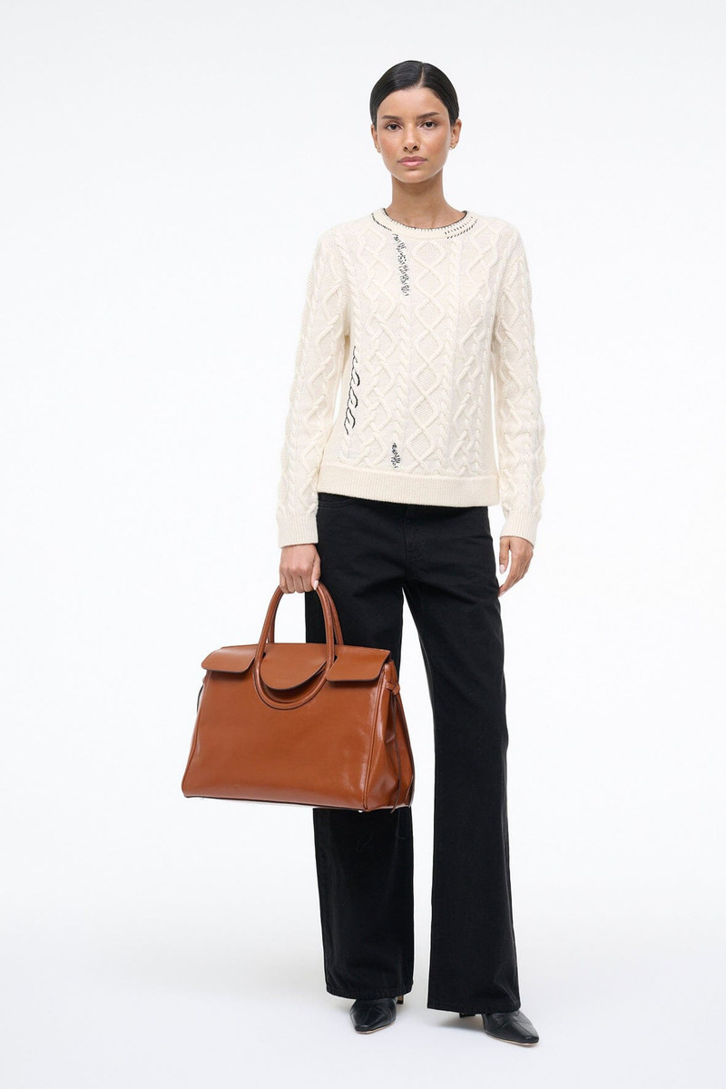 STAUD MORRIS SWEATER IVORY 8