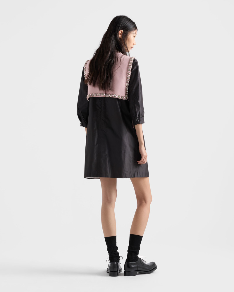 Embroidered taffeta mini-dress 5