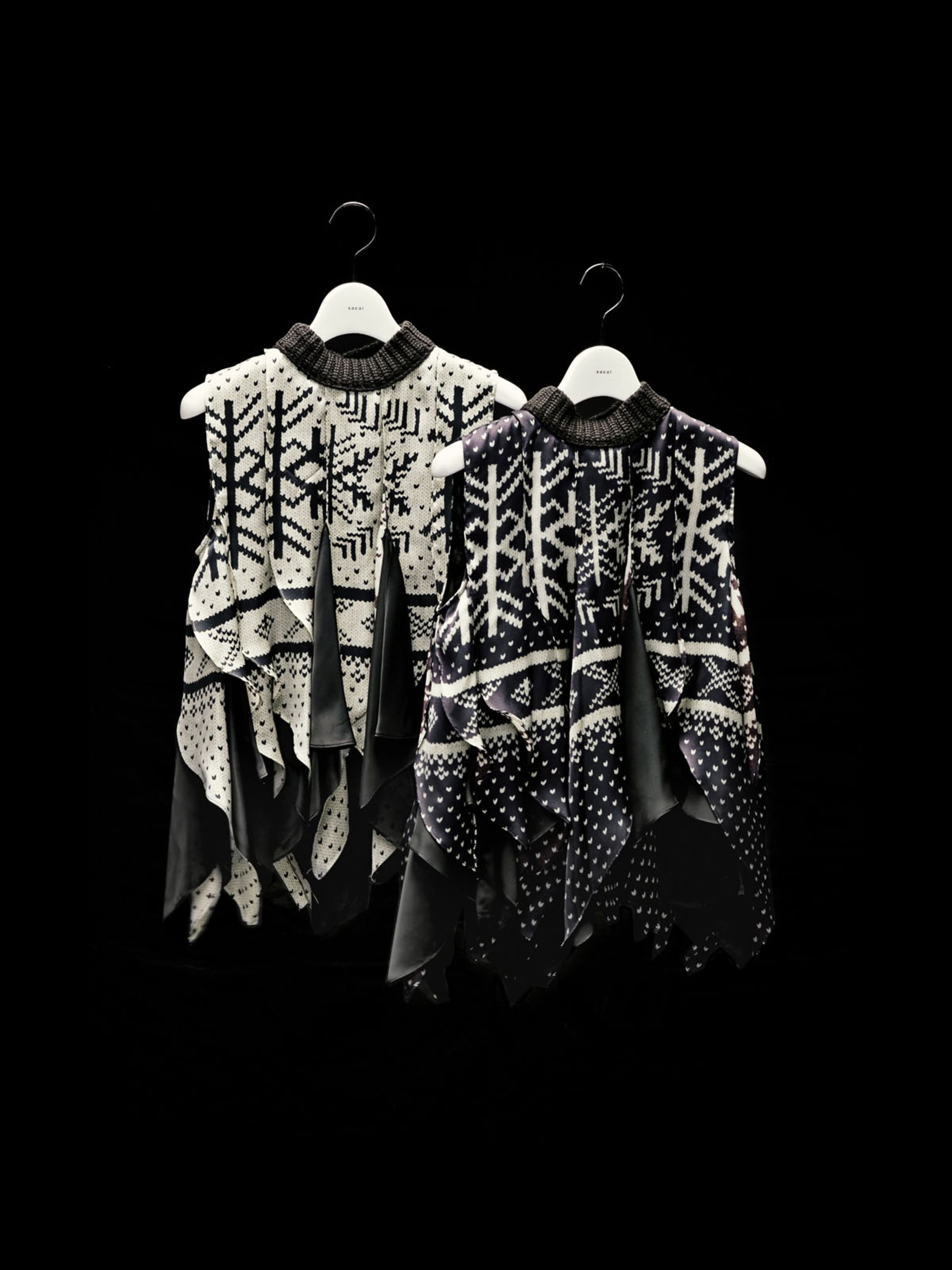 Pattern Knit Print Pullover - 2