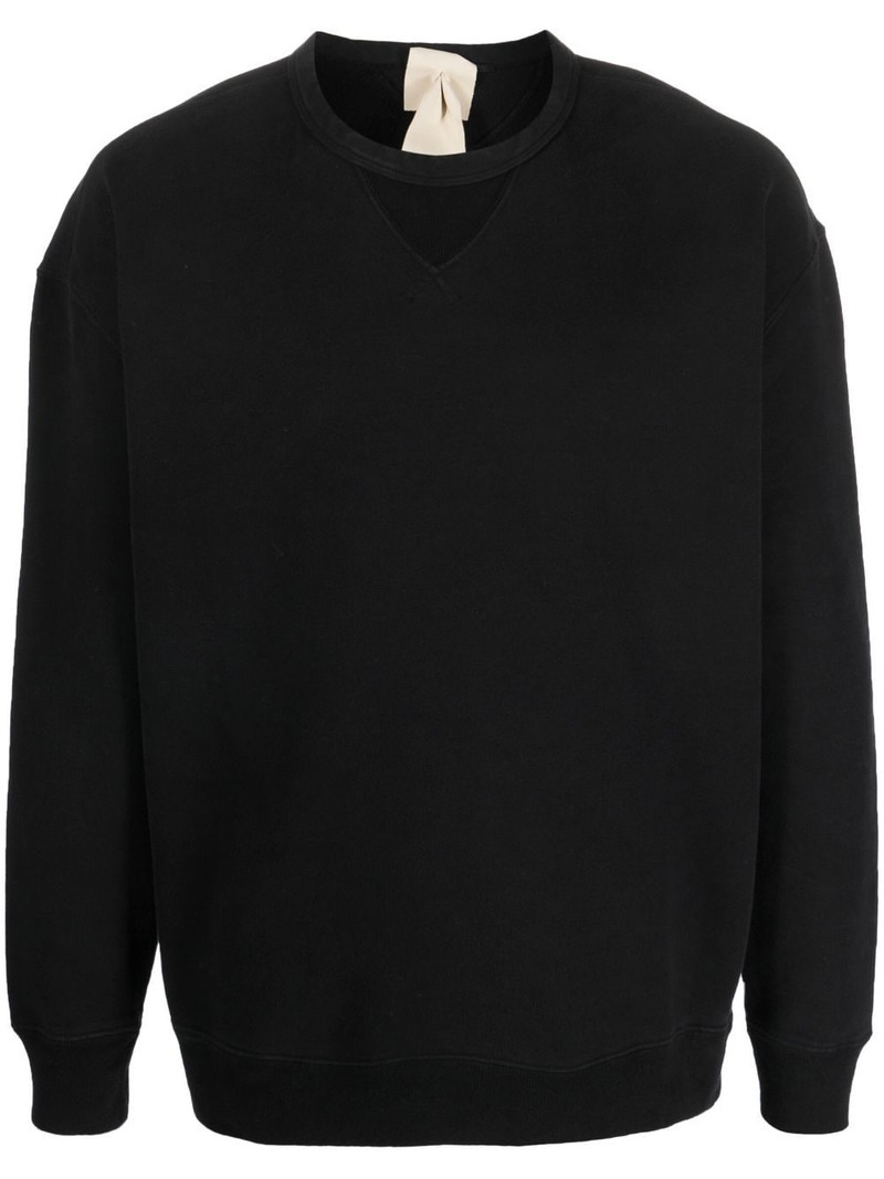 logo-patch crewneck sweatshirt 1