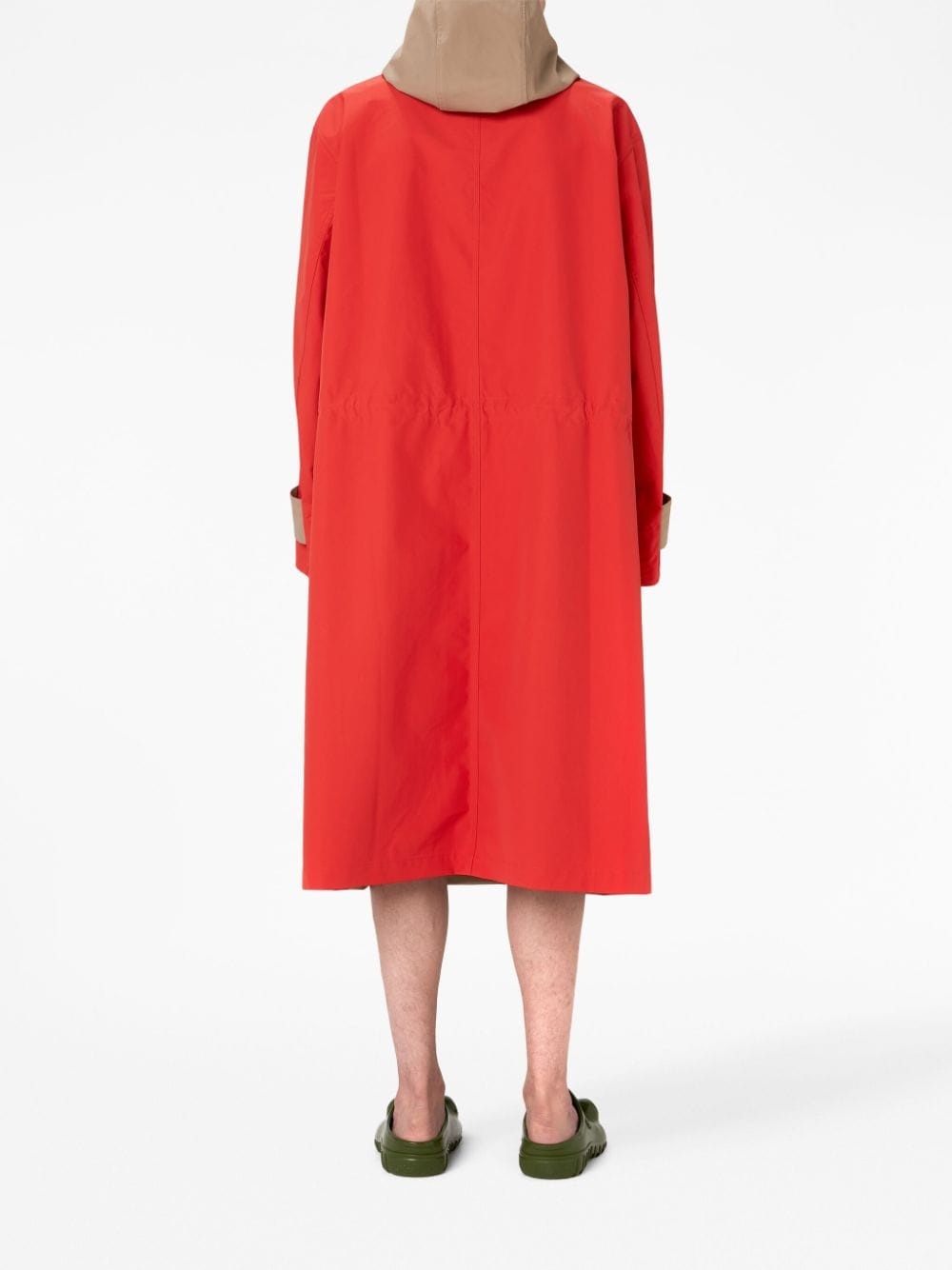 colour-block hooded parka - 4