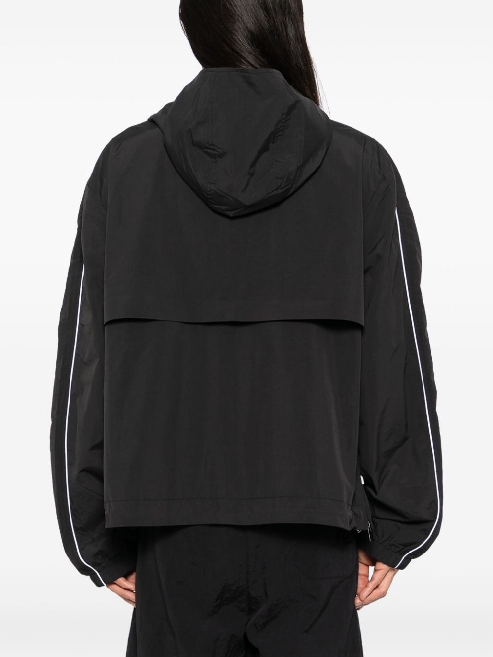 contrast piping hooded jacket - 4