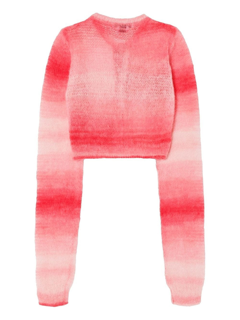 gradient-effect cropped cardigan 5