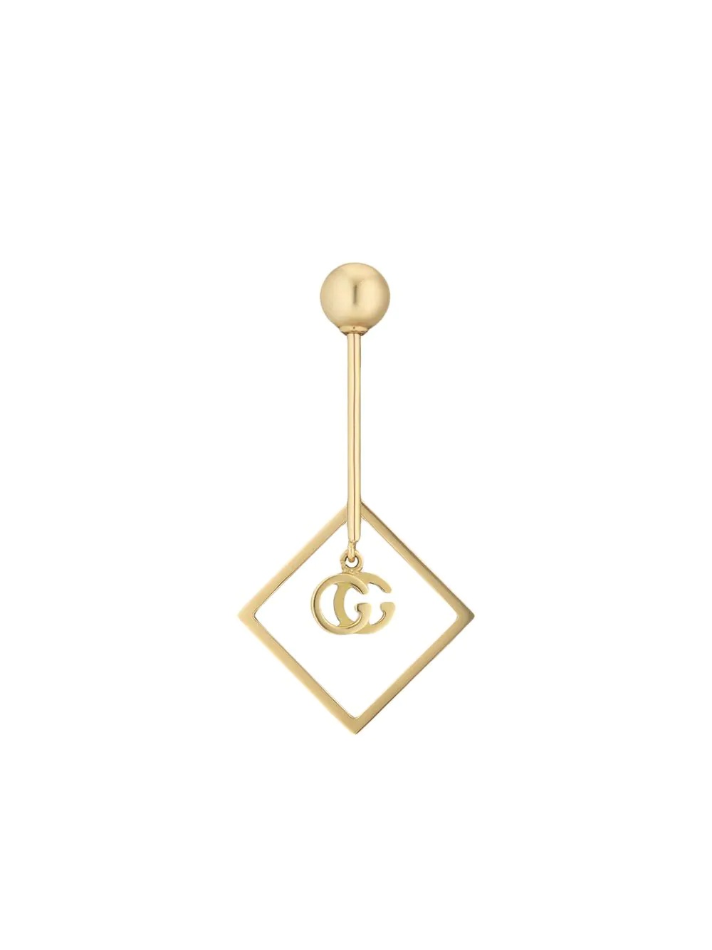 18kt yellow gold GG Running earring - 1