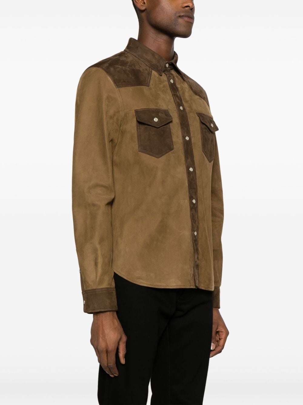 Western-style suede shirt - 3