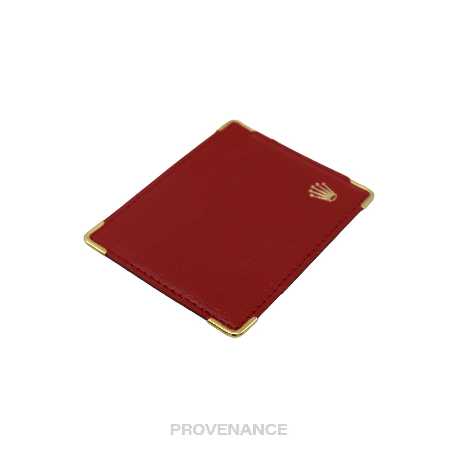 Rolex Card Holder Wallet - Red Calfskin Leather - 3