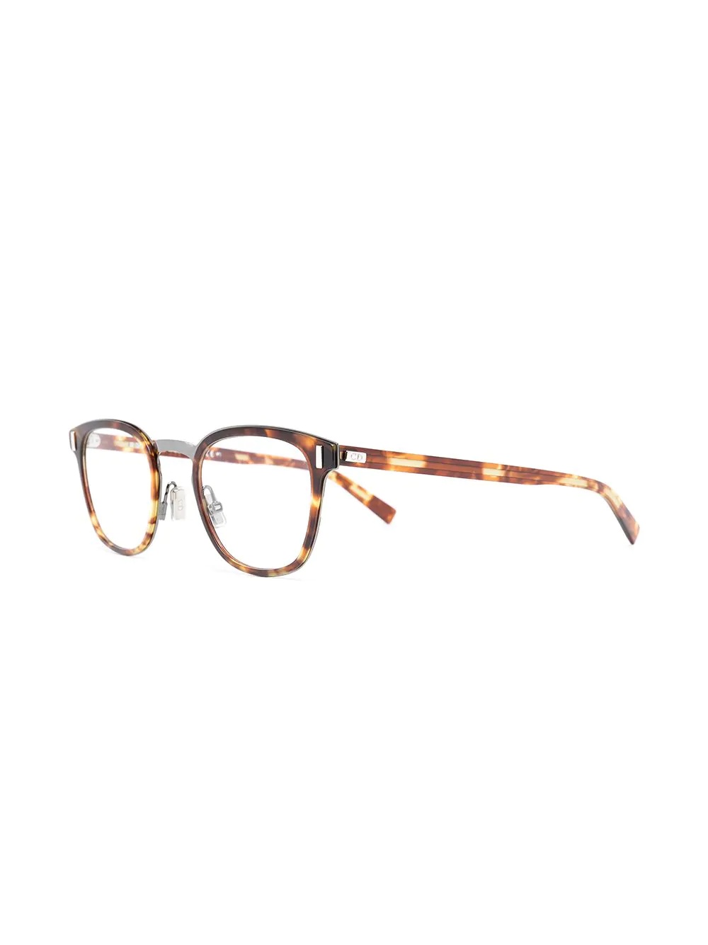 square-frame tortoiseshell effect glasses - 2