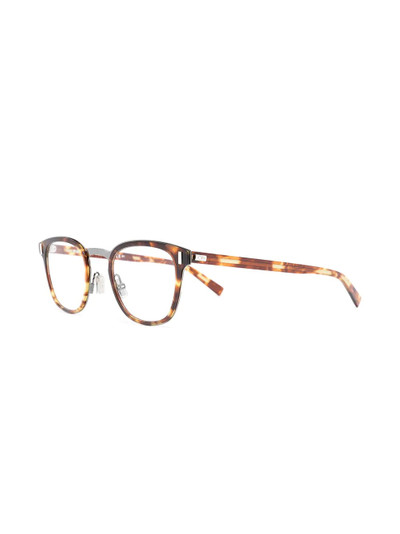 Dior square-frame tortoiseshell effect glasses outlook