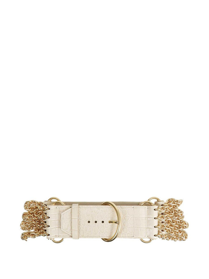 Camera croc-effect chain belt 1