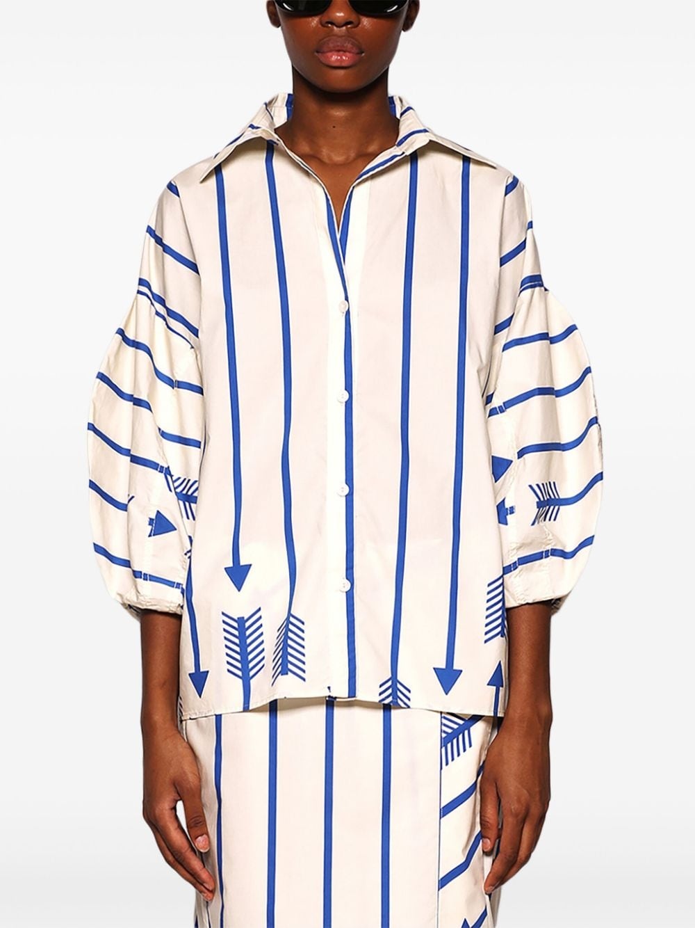 Flechada arrow-print cotton shirt - 3