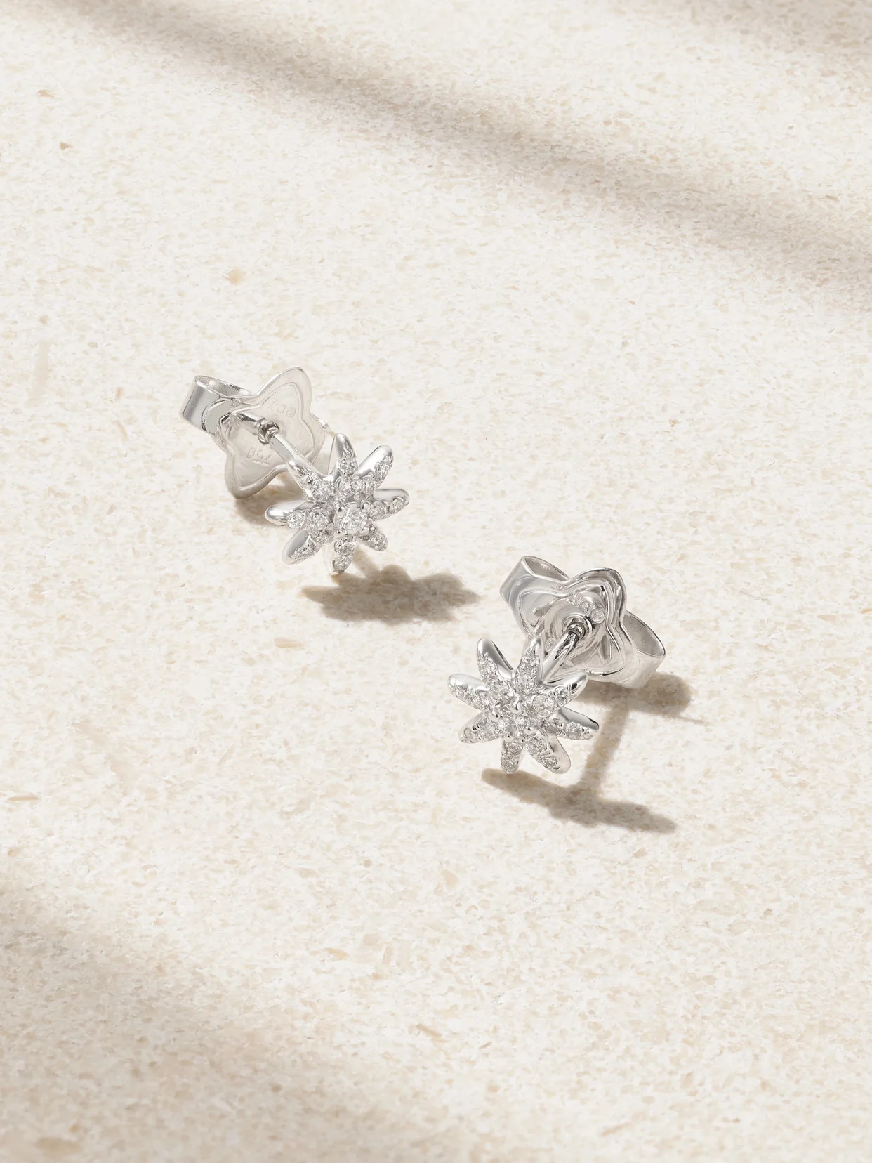 Starburst 18-karat White Gold Diamond Earrings - 1