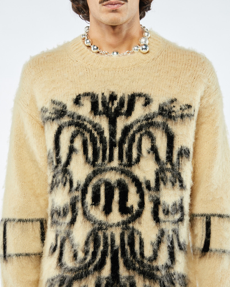 DESTIN - Brushed merino wool sweater - Vintage creme/black 5