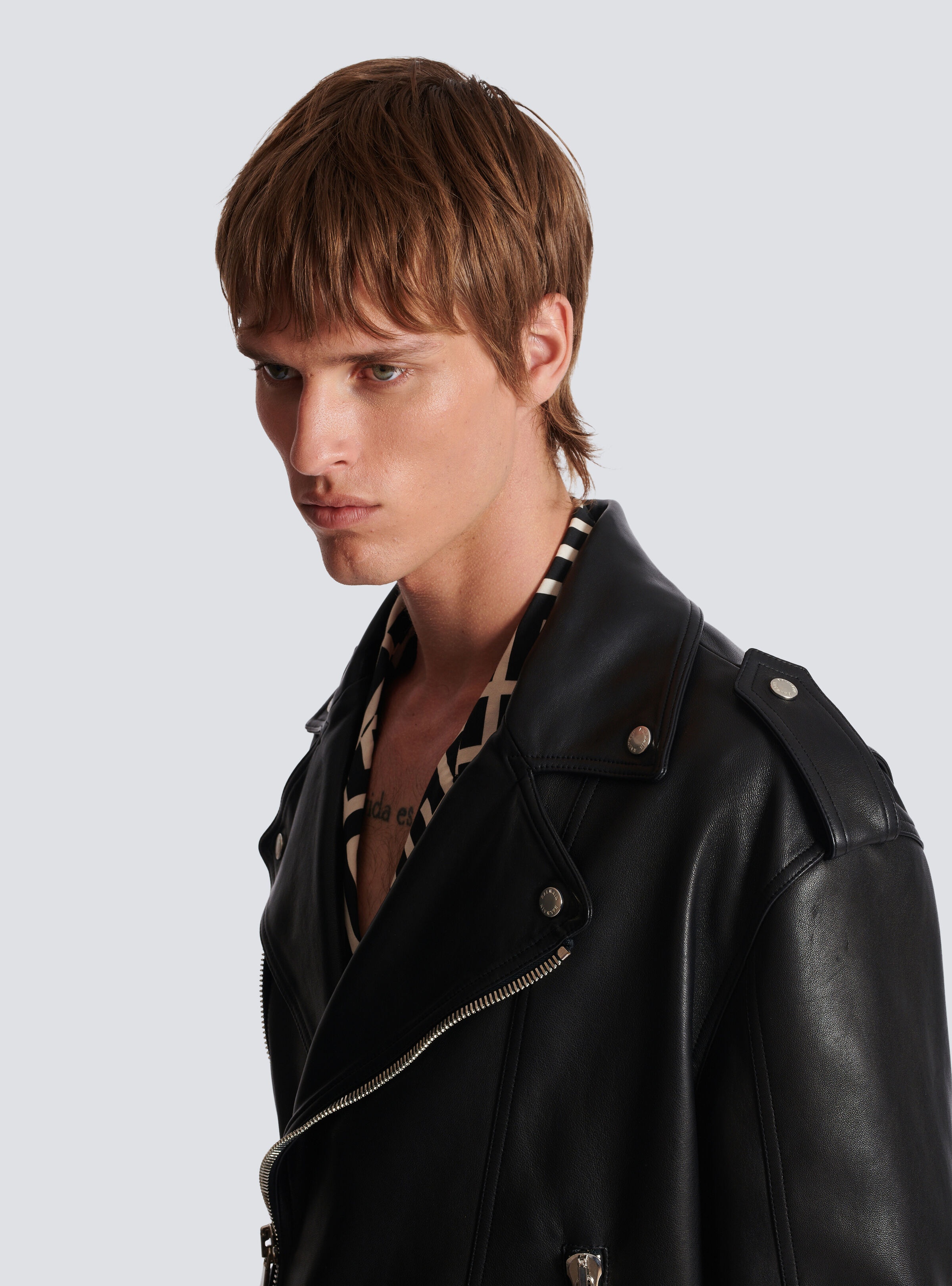 Leather bomber jacket - 7