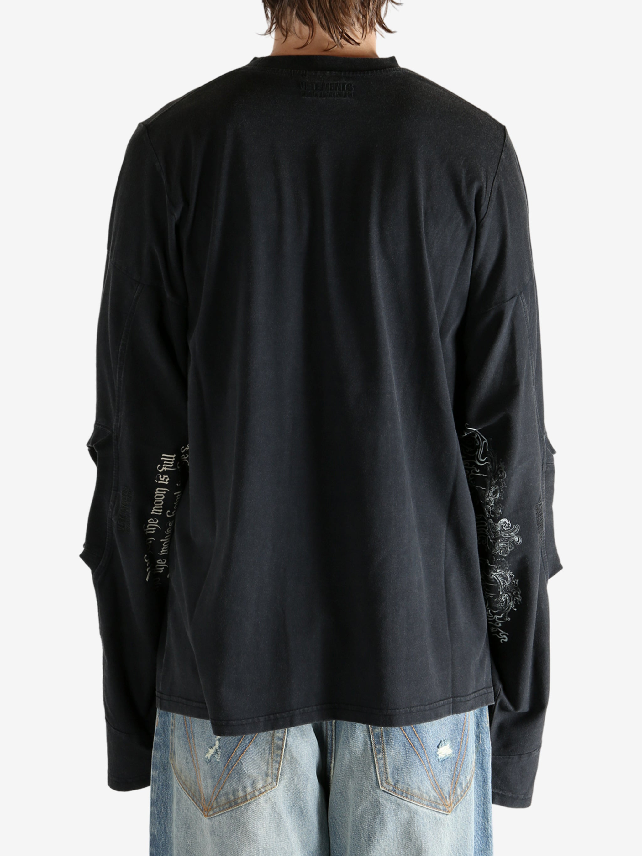 VETEMENTS - Men Cof Spirit Cut-Up Longsleeve T-Shirt - 3