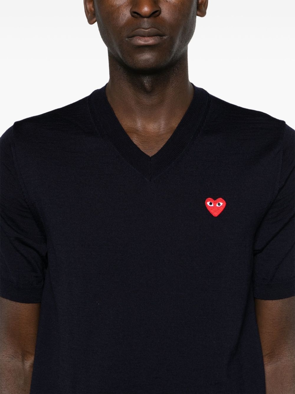 heart-patch wool jumper - 6