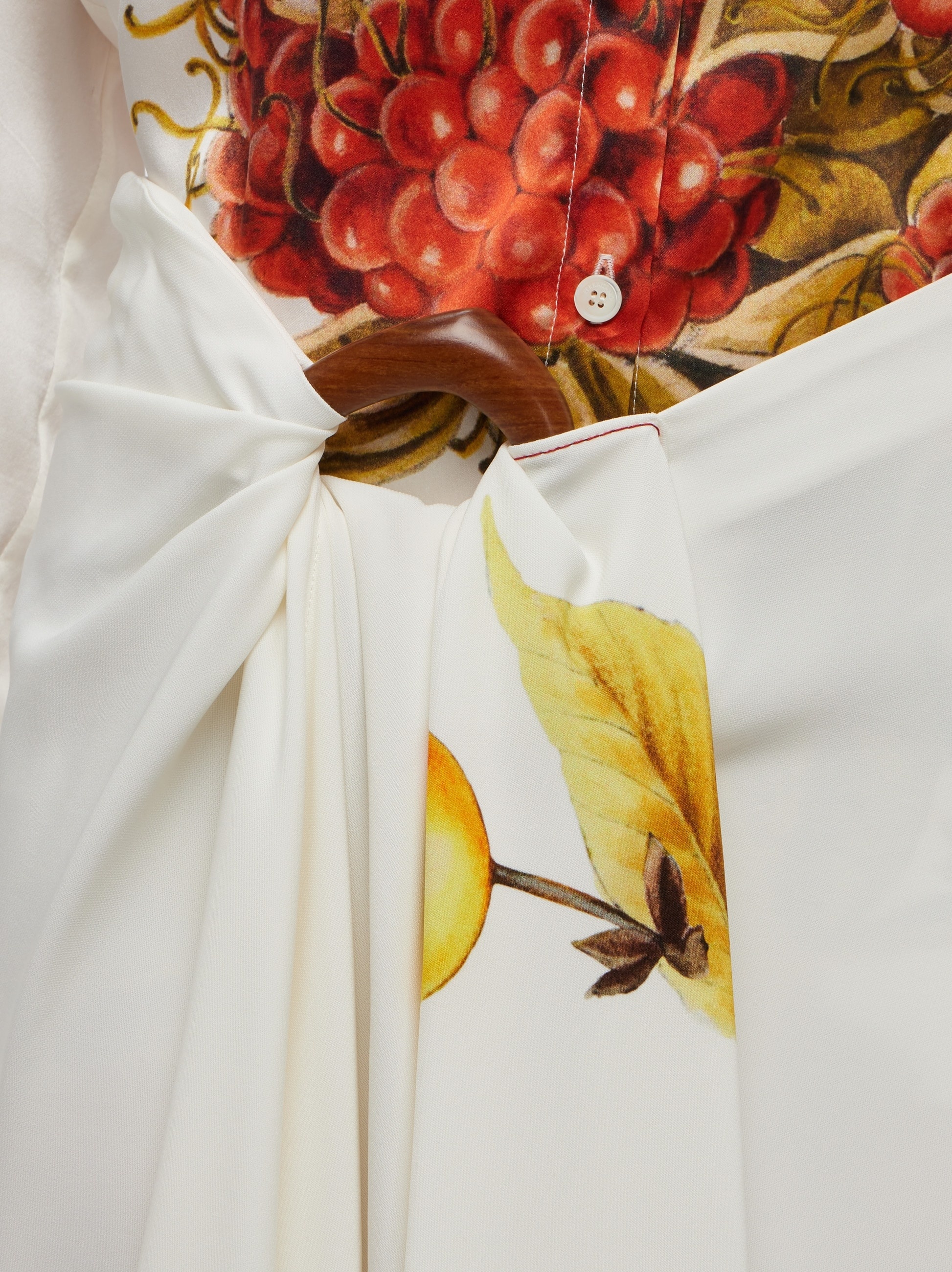Asymmetric skirt with botanical print - 5