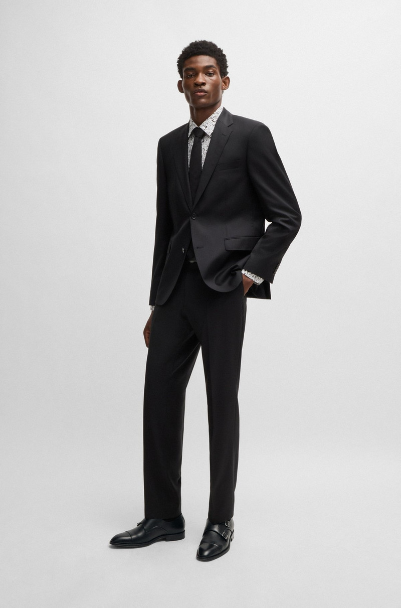 BOSS CAP-TOE DOUBLE MONK SHOES IN LEATHER outlook