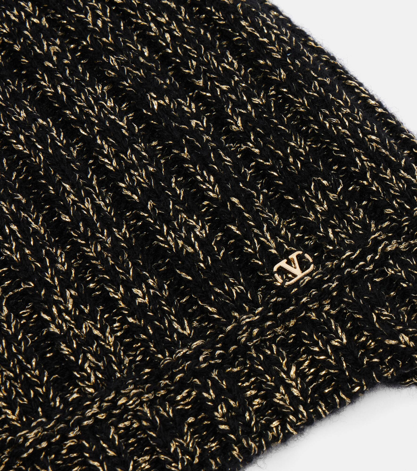 VLogo fringed Lurex® beanie - 3