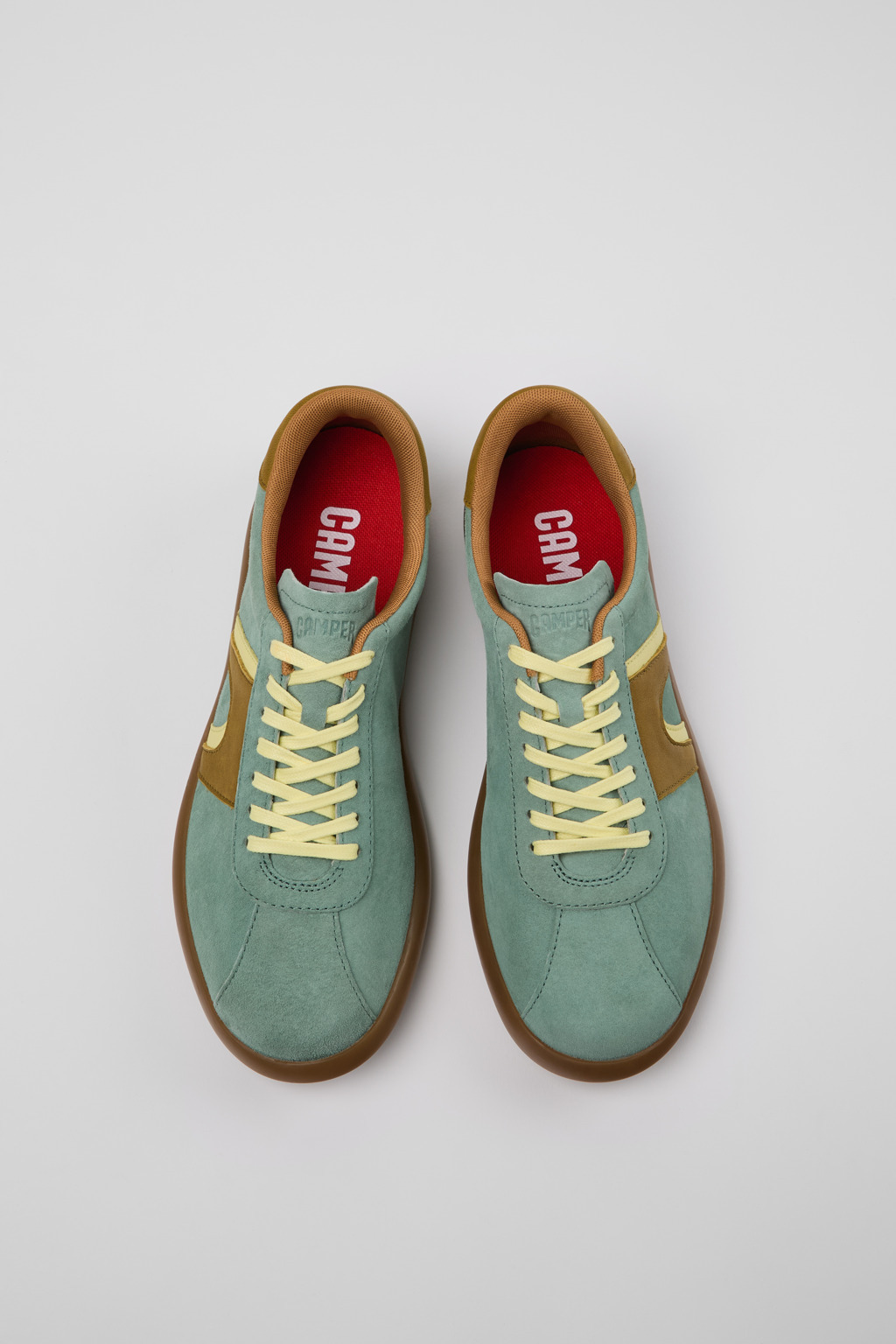 Multicolor Nubuck and Leather Sneakers for Men. - 4