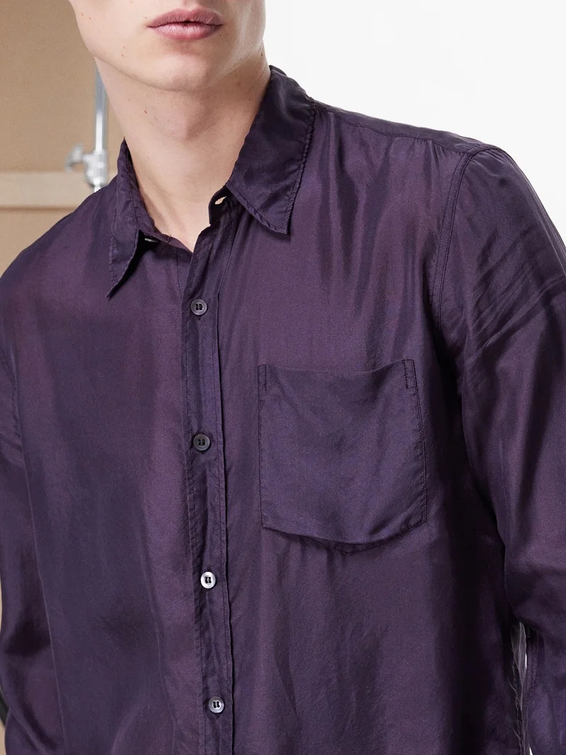 Corbino patch-pocket silk shirt - 3