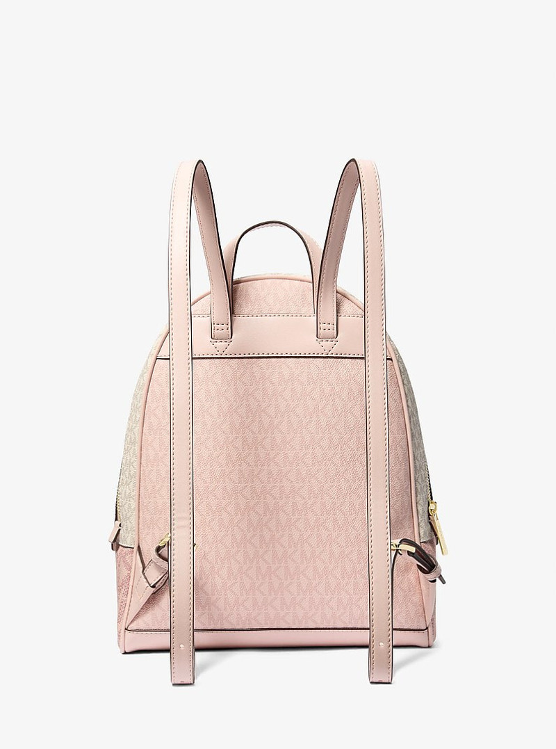 Rhea Medium Color-Block Signature Logo Backpack 3