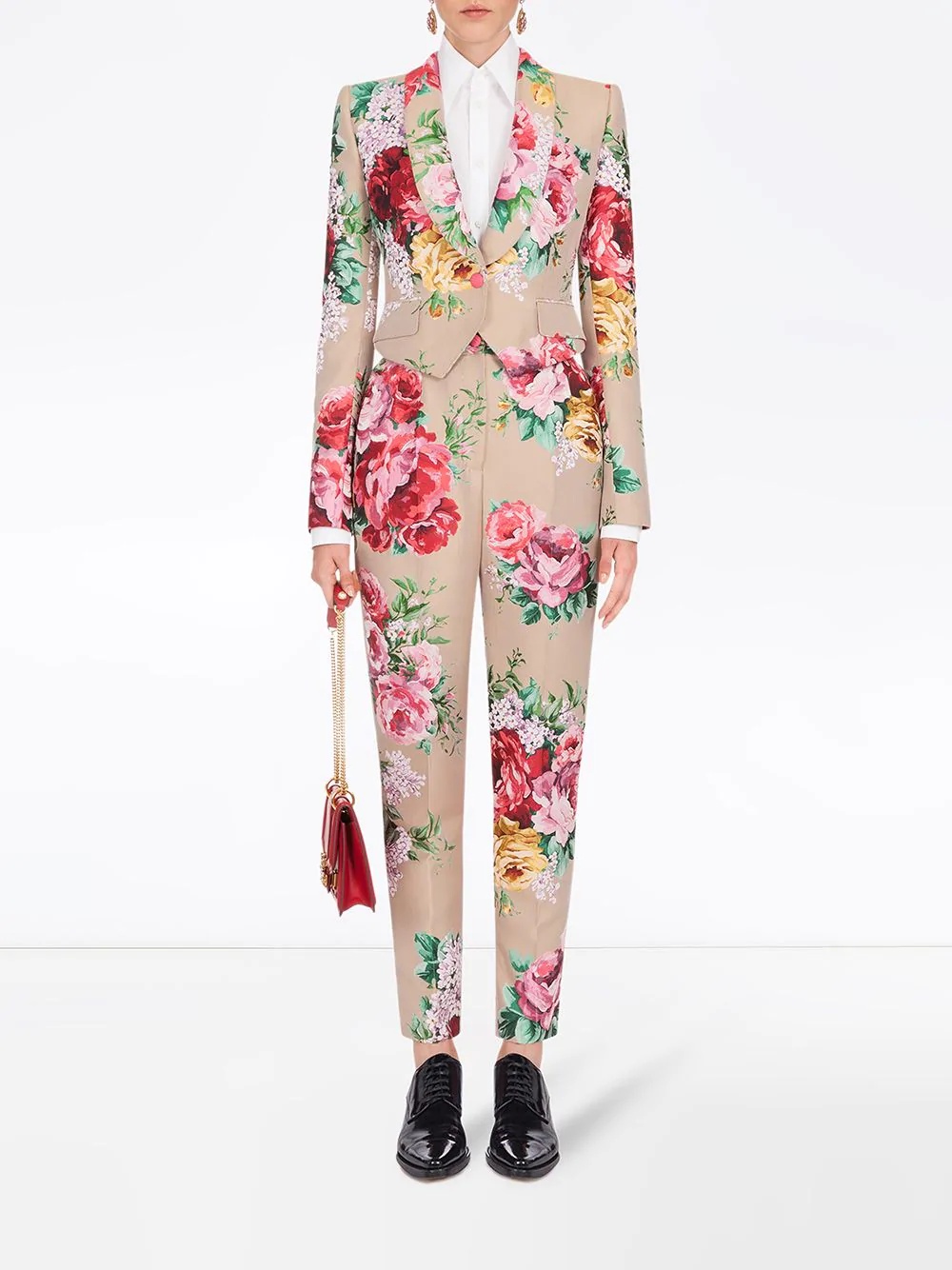 floral-print trousers - 2