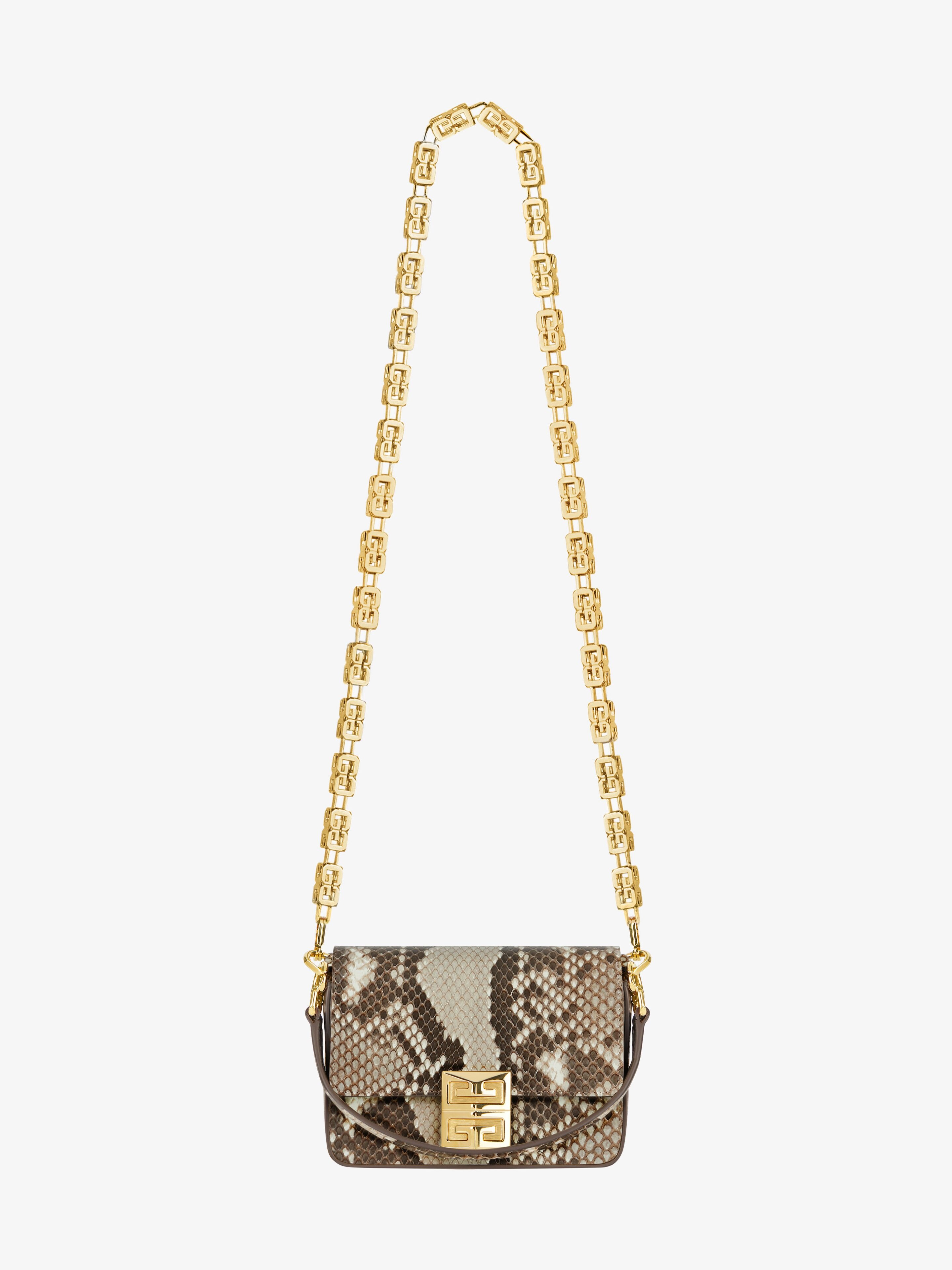 SMALL 4G BAG IN PYTHON WITH CHAIN - 3