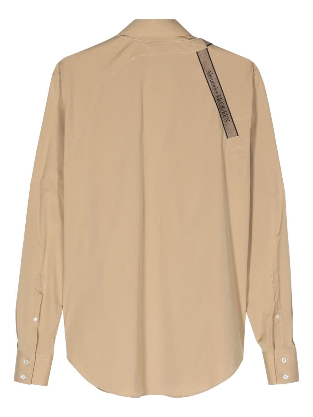 harness-strap poplin shirt - 2