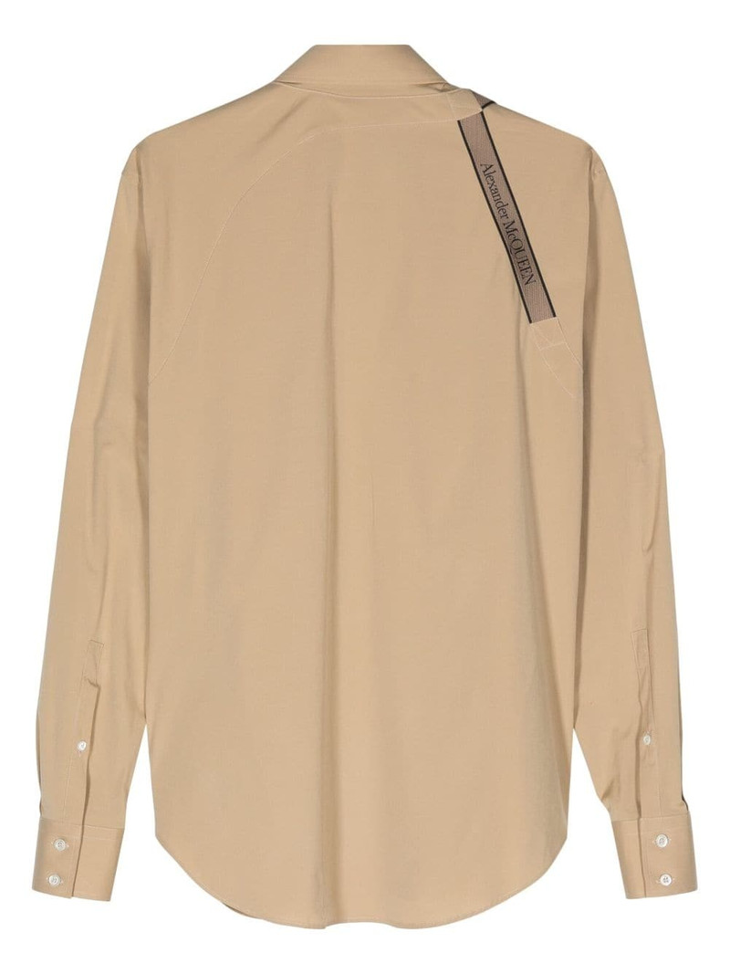 Alexander McQueen harness-strap poplin shirt outlook