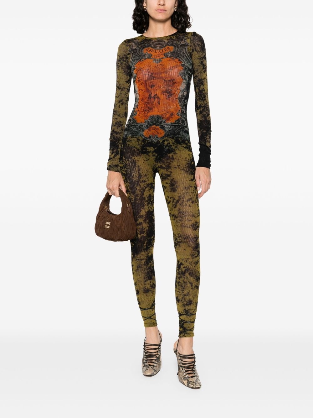 abstract-print jumpsuit - 2