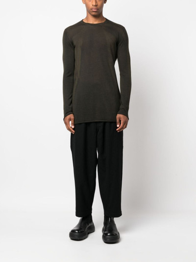 Junya Watanabe MAN wool drawstring-waist cropped trousers outlook