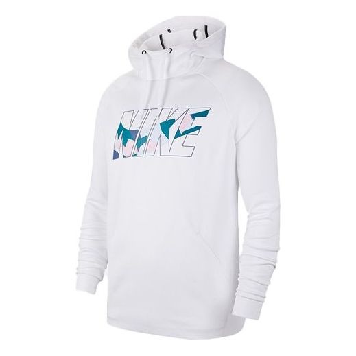 Nike logo Printing Fleece Lined Stay Warm Sports Pullover Drawstring White CK0914-100 - 1