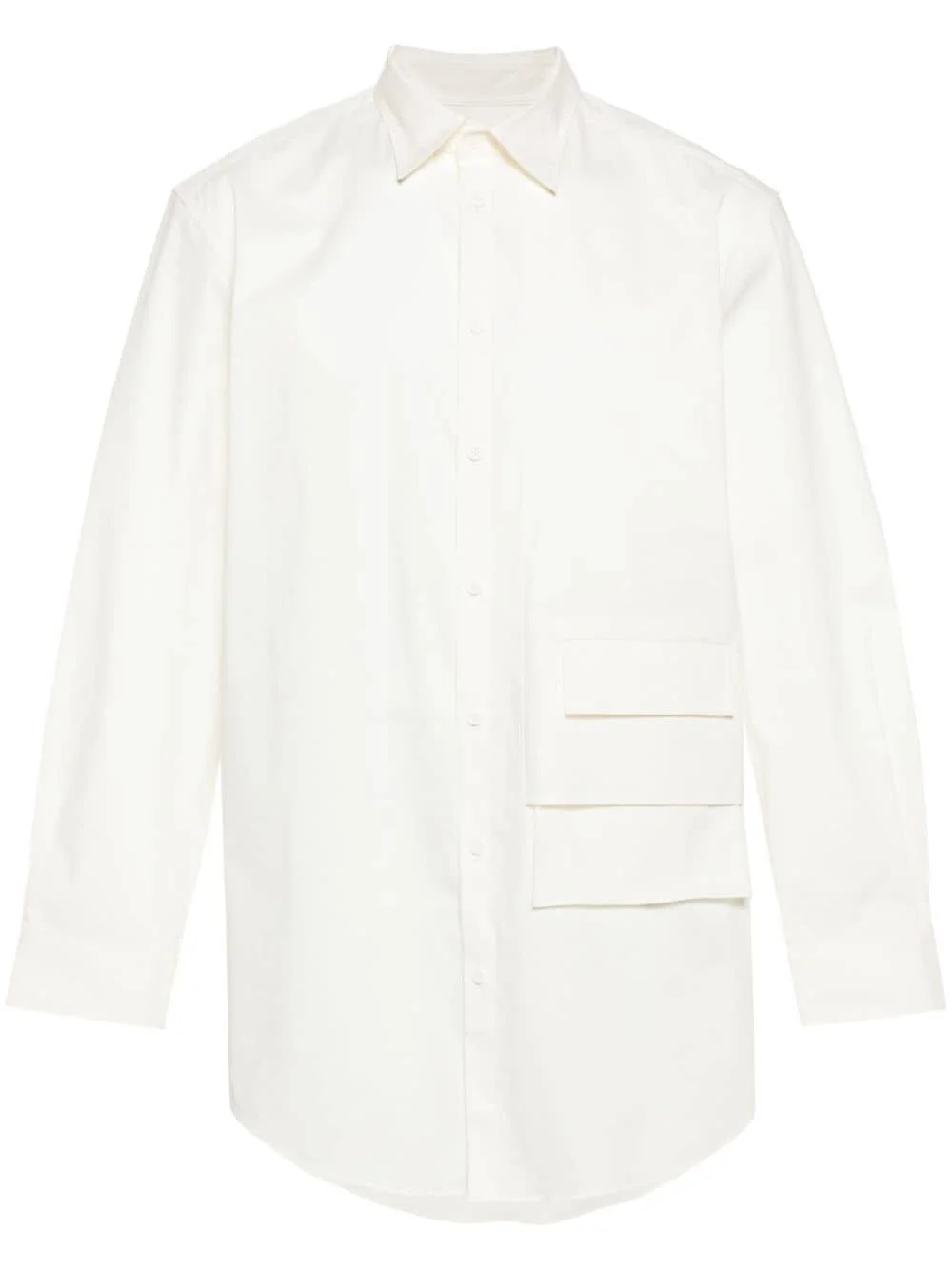 pocket-detailed poplin shirt - 1