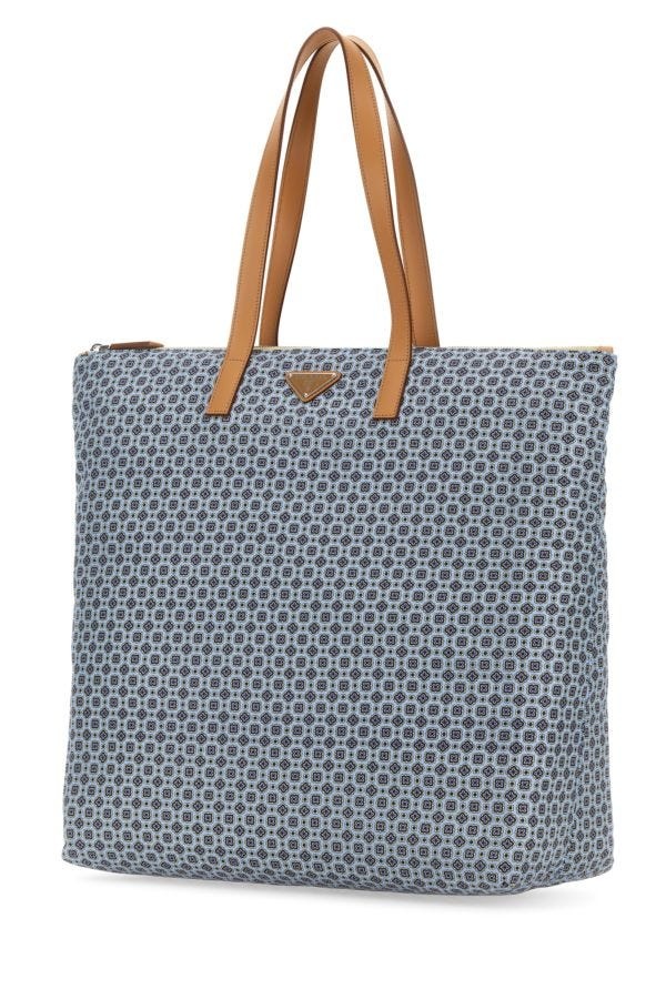 Prada Man Printed Re-Nylon Shopping Bag - 2