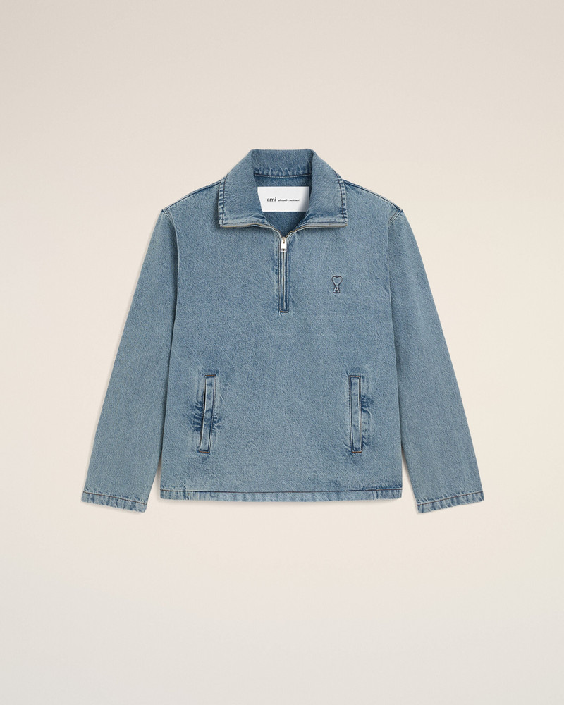 BLUE COTTON VAREUSE WITH AMI DE COEUR 1