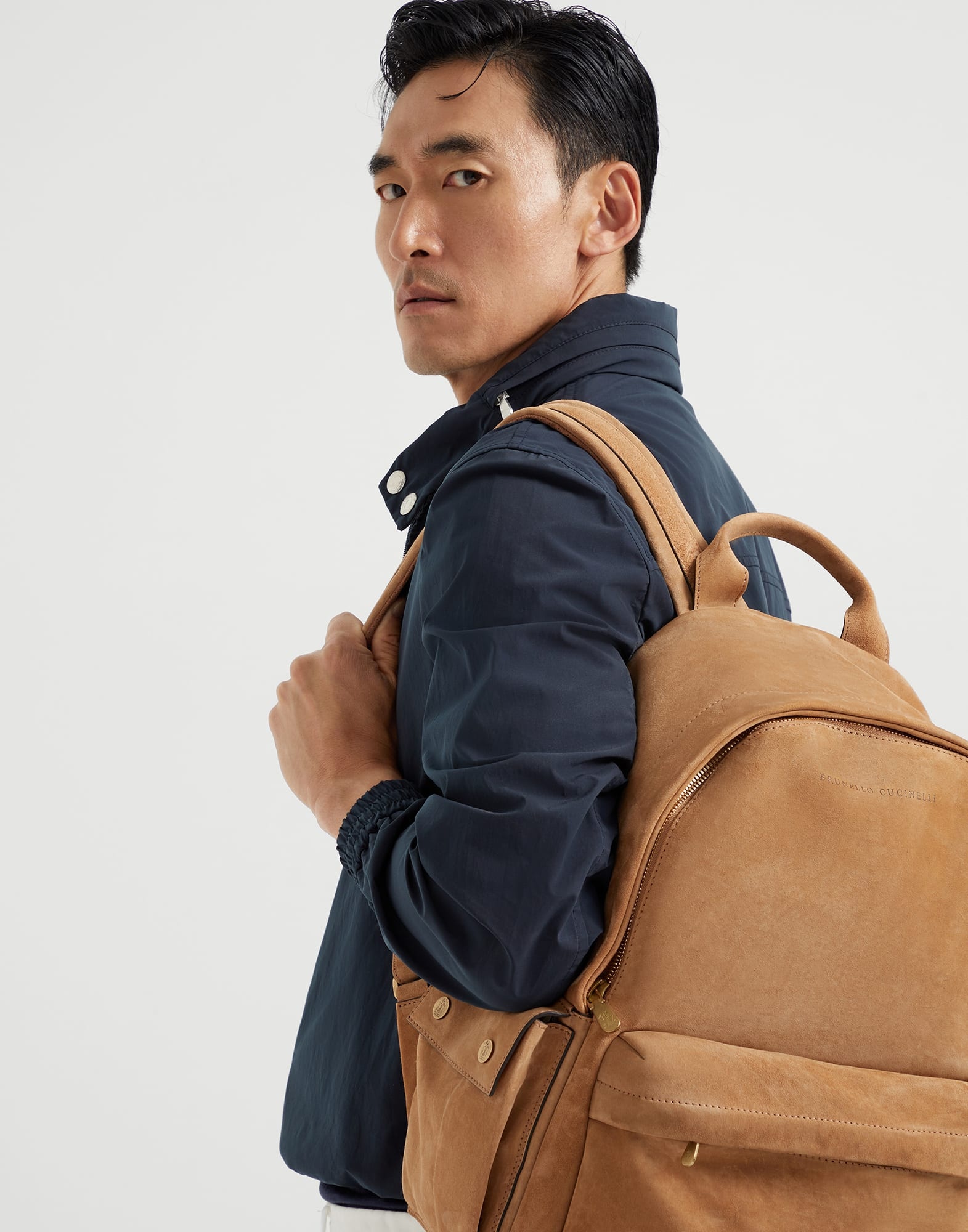 Reversed calfskin travel backpack - 4
