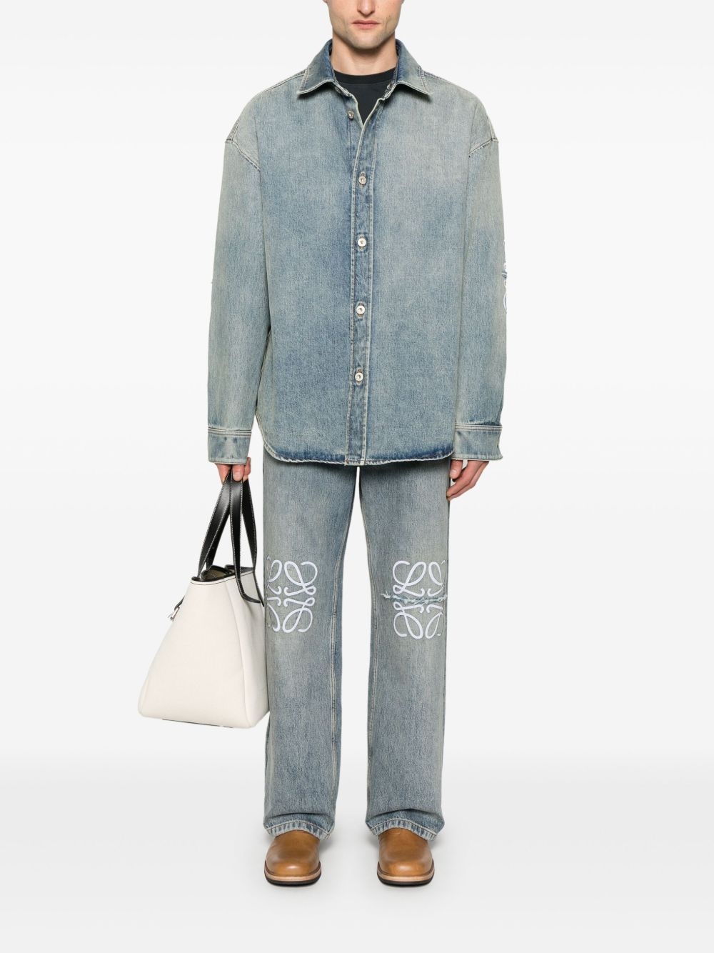 Anagram denim shirt - 2