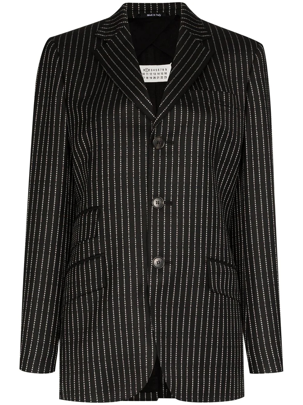 logo pinstripe blazer - 1